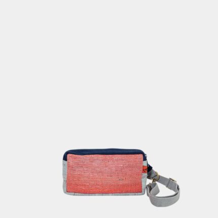 Red & Navy Travel Fanny Pack from Recycled Plastic