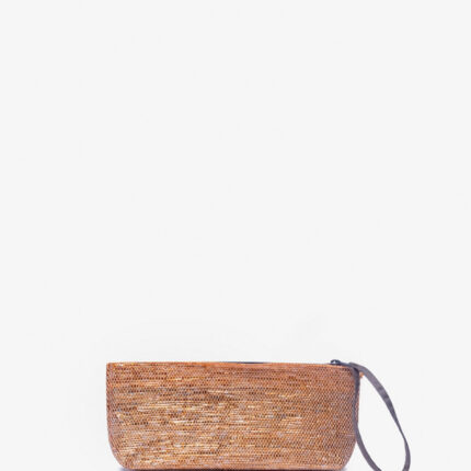 Gold Slim Vegan Wrist Clutch in Upcycled Plastic