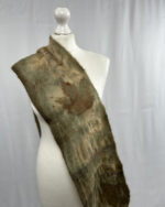 Upcycled long wool mohair eco print scarf