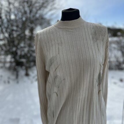 Upcycled Silk Jersey Eco Print Top Medium